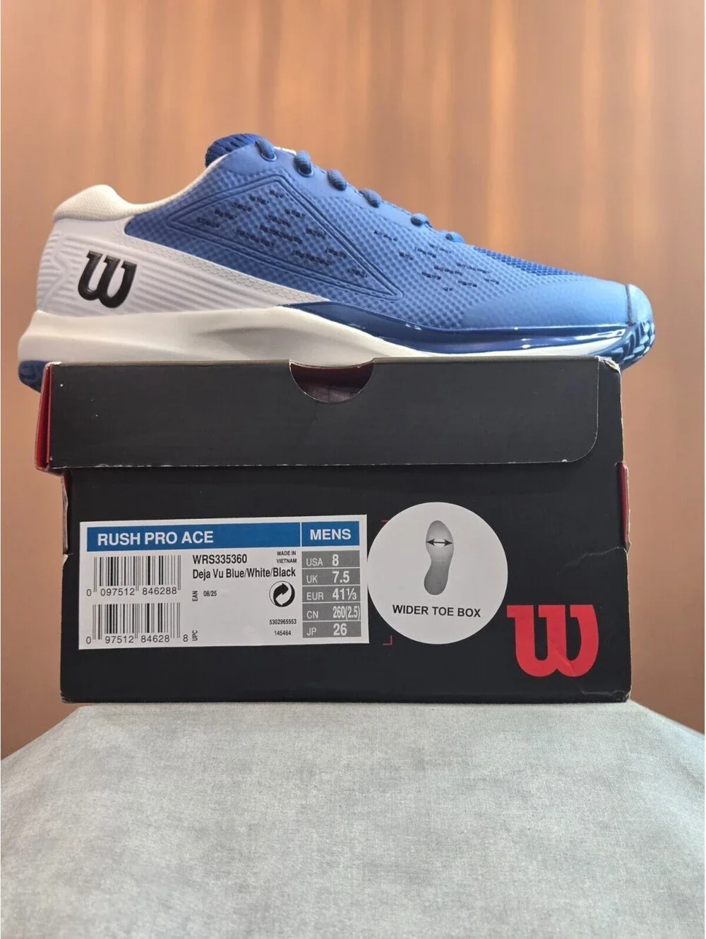 Wilson Rush Pro Ace - Blue / White (WRS335360) Men's 8 BRAND NEW IN BOX